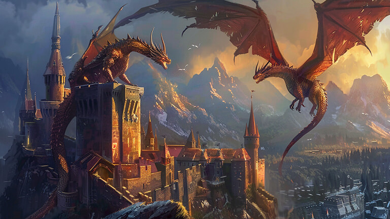 Guarding castles with dragons