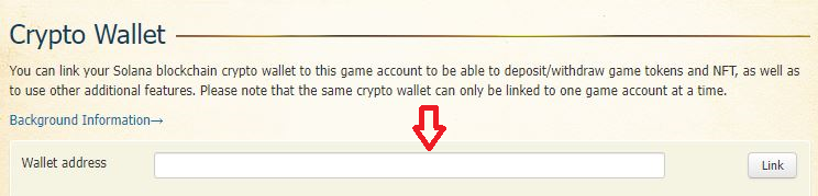 linking a wallet to an account